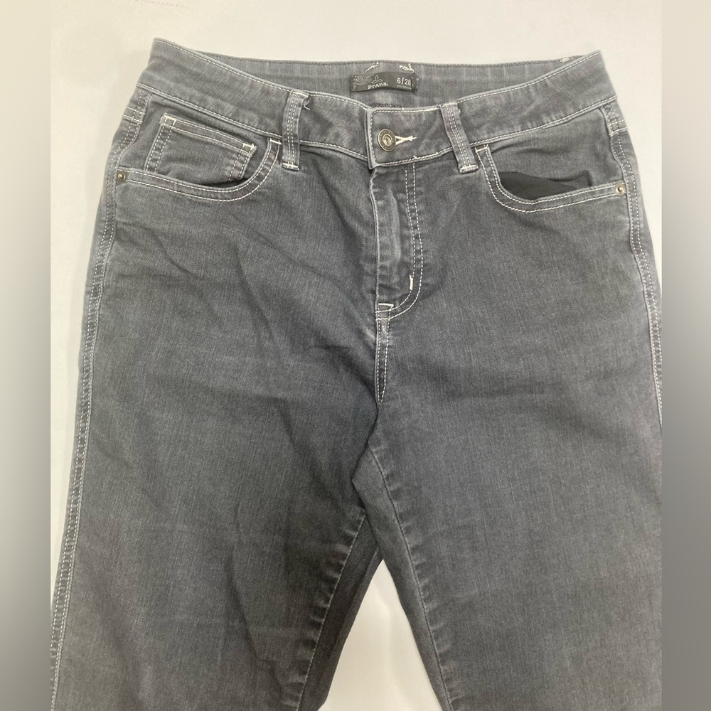 Prana Grey Faded Denim Skinny Jeans - Picture 3 of 7